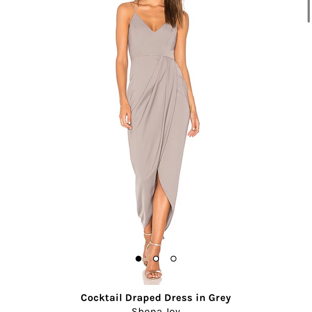 Cocktail Draped Dress in Grey by Shona Joy